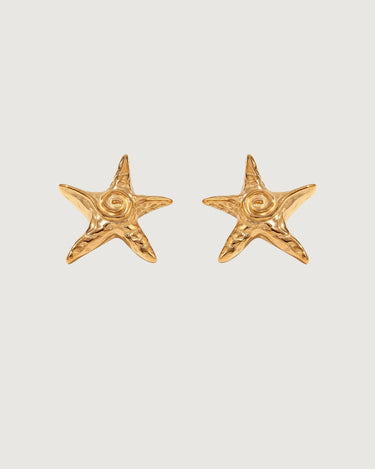 STARFISH STUD EARRINGS 18K GOLD PVD - STUDIO JO STORE